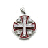 Sterling Silver Enamel Jerusalem Cross Pendant